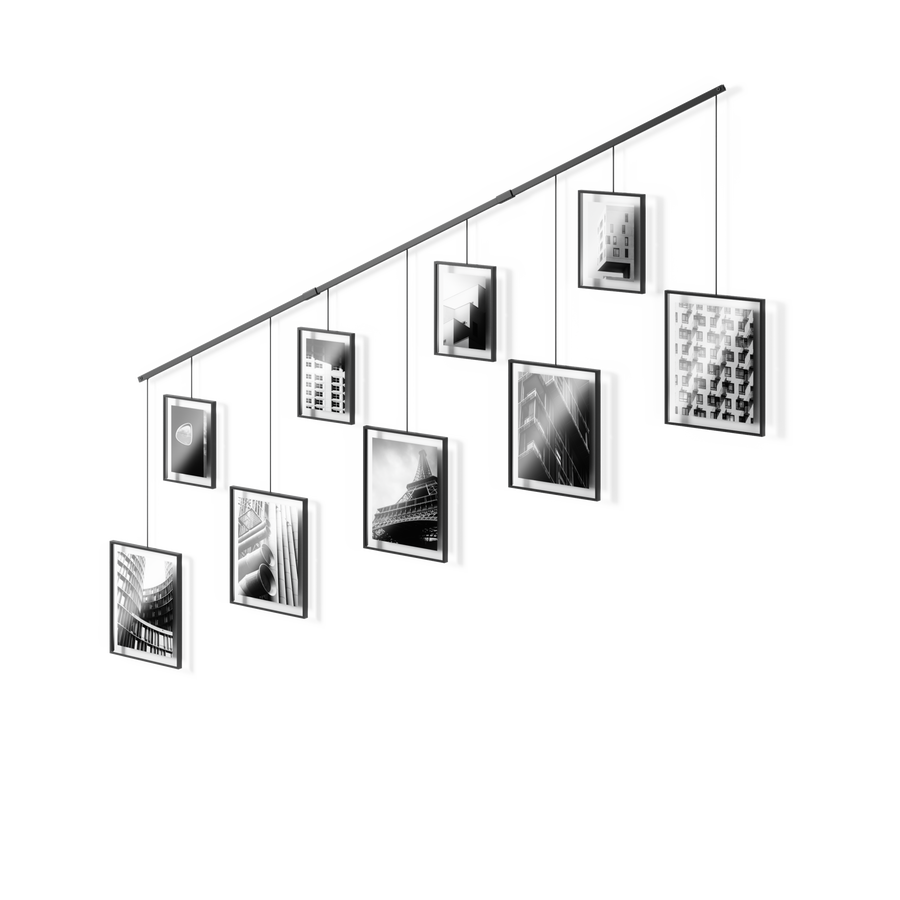 Exhibit Wall Picture Frames, Set of 9